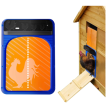 닭장 문 오픈 개폐기 자동 케이지 보호 자동문 사육, 브라운 태양열 전원 공급 장치