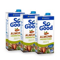 [KT알파쇼핑]쏘굿 아몬드밀크 언스위트 1L 3개, 3Ea, 1000ml