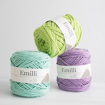 야나 에밀리(Emilli) 로프얀 350g 뜨개실 마크라메실 로프실 야나 면100% 코튼실 로프얀 뜨개질 에밀리실, 10 빈티지딥마린