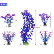 비바리움 테라리움 인공 수족관 장식 식물 물 잡초 수생 물고기 탱크 잔디 15 개, B2 S11 S21 S40 S51