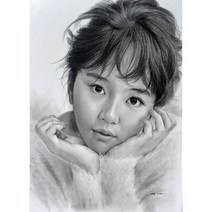 [김오기갤러리] 연필(차콜) 인물화 초상화 하나밖에 없는 세상에서 가장 멋진 선물 전문가의 손길을 느껴보세요 주문제작-A4, 1인