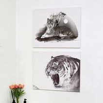 [바보사랑] 캔버스액자72.7x53_수묵화액운쫓는호랑이, 2.포효하는 호랑이