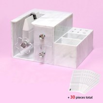 메이크업박스 화장품 파우치 브러쉬 매쉬 핸드폰 방수 셀프 패닝 속눈썹 연장 메이크업 아크릴 서랍 포함, 5.보라색
