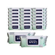 힐링데이 물티슈 60매 15팩 엠보싱 캡형/빅사이즈, 15