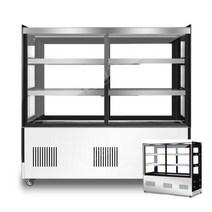 카페 냉장 쇼케이스 반찬 디저트 냉장고 진열 진열장, 160x65x120cm, F타입 사각 전면및후면도어