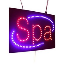 Spa Sign TOPKING Signage LED Neon Open Store Window Shop Business Display Grand Opening Gift, 1, 기타