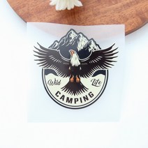 천아트 의류전사지 Wildlife 독수리(F826) 캠핑 등산 라벨
