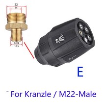 무선 휴대용 고압세척기 고압 노즐 자동차 와셔 건 빠른 제트 팁 Karcher Parksdie Nilfisk Bosch 어댑터 액세서리, [05] 은