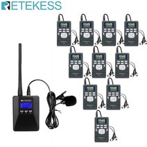 RETEKESS 1 FM 송신기 TR506 + 10Pcs FM 라디오 수신기 PR13 무선 투어 가이드 시스템 지원 회의 동시 통역, TR506-PR13