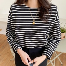 아모르데이 여성용 모닝 스트라이프티
