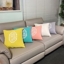 한샘 프렌치메종 꾸즈 파스텔 컬러 방석 쿠션커버 50x50, 오렌지/상품