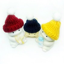 방울털모자 파츠 털실 니트 석고방향제 만들기 DIY 데코 재료, 노랑