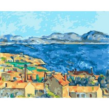 모모픽스페인팅 DIY 명화 그리기 40x50cm, 폴세잔 마르세유만