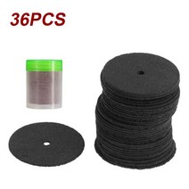 Dremel 액세서리 24mm 연마 디스크 커팅 강화 절단 그라인딩 휠 로터리 블레이드 커터 도구 36 개, Black, Black