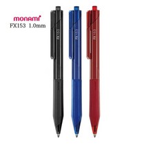 펜썰/1500 모나미FX153볼펜1.0mm/유성볼펜/에프엑스153볼펜/모나미볼펜, 흑색-1.0mm