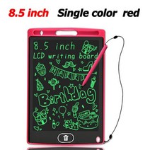 드로잉패드 전자 노트 태블릿 8 512 인치 휴대 스마트 lcd 쓰기 보드 디지털 그래픽 필기 장난감 낙서, 빨간색 8.5인치 싱글