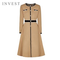 인베스트 인베스트 진주버튼플레어니트원피스_V2W1OP3571