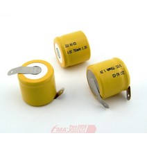 10x Ni-Cd 1/2C 1.2V 750mAh 충전식 배터리 탭 니켈 카듐 셀 26*24mm 포함, 02 Type B