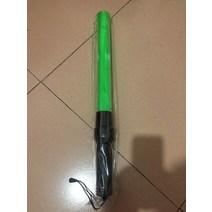 54cm 길이 야외 led 빨간색 녹색 깜박임 빛 도로 교통 신호 경고 하드 pvc 지팡이 경찰 ref 지휘봉 안전 명령 도구, 초록