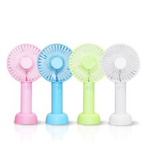 [사은품증정]휴대용 손 여름 손풍기 거치형 미니 핸드 핸디 선풍기 뉴이지팬, 핑크, ST-90