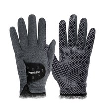 핸즐 KPGA 겨울 남성 여성 양손 방한 골프장갑, 그레이