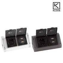 클린 가구 싱크대 책상 노출 코너 콘센트 1구+USB 2포트, 실버