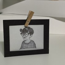 연필 초상화 미니 액자, 8x10 - 인쇄