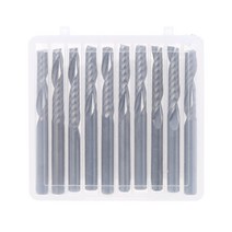 10 pcs 4mm shank 단일 플루트 카바이드 나선형 엔드 밀 커터 CNC 라우터 비트 22m, 한개옵션0