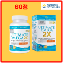 노르딕내츄럴스 얼티미트 오메가 2X 2150mg 레몬 소프트젤, 60개입, 1개