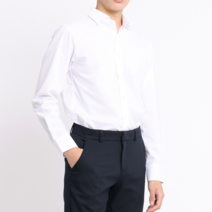 아이유즈 NOB NOB 남자 스판 일반핏 허리 주름 와이드 카라 셔츠