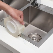 화장실문턱 문지방 욕실 문틀 주방 싱크 씰 투명 테이프 방수 곰팡이 방지 자체 접착 풀, 10mm, 3m