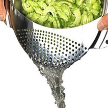 Stainless Stainless Spaghetti Pot Strainer Food Sieve Vegetables Pasta Drainer Colander Fits All Pot, 1