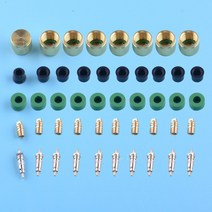HVAC 냉매 충전 호스 코어 수리 캡 키트 1/4 3/8 개스킷 액세서리 포함
