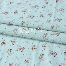 150x50cm 작은 꽃 면화 폴카 도트 컷 원단 어린이 의류 여성용 블라우스 스커트 천 만들기, 초록