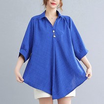 이즈도야 S1041 진주 인견 7부 블라우스
