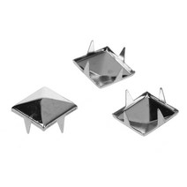 리벳 600 pc 10Mm Leathercraft DIY 메탈 펑크 스파이크 스팟 피라미드 스터드 고스-실버, [01] silver