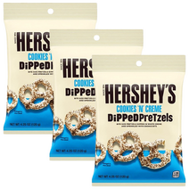 허쉬 쿠키앤크림 딥피드 프리첼, 120g, 3개