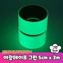 야광테이프 그린 5cm x 3m, 1개