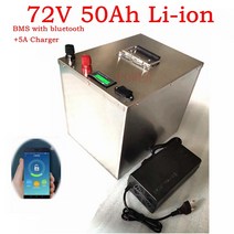 오토바이블루투스리튬 이온 배터리 팩 BMS 20S 72V 50Ah 스쿠터 오토바이 ebike 10A 충전기용 블루투스 기, 04 with 100A BMS