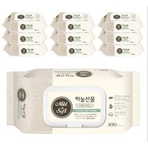 하늘선물 물티슈 100매(캡형) 1박스(24개입) /깨끗하고 순수한 물을 사용, 100매, 24개입