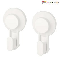 이케아 TISKEN 흡착식후크 2P세트/다용도후크, 화이트, 2P_1세트