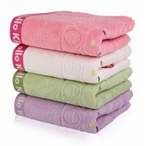 [헬로키티] hello kitty 키티리본40수건 코마사 세면타올(150g), 화이트