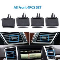 자동차 전면 후면 A/C 에어컨 환기구 그릴 슬라이드 클립 수리 키트 메르세데스 벤츠 W166 W292 ML350 GL450 ML GLE, 05 Front 4pcs set