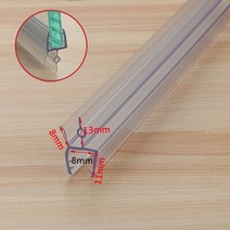6-12mm 갭 샤워 스크린 씰 스트립 접착제 없음 유리 창 문 하단 날씨 스트리핑 스윕 PVC 고무 물 배, 8mm-4pcs