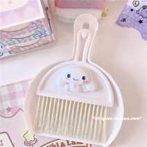산리오 마이멜로디 폼폼푸린 시나모롤 쿠로미 홈 기숙사 자취용품 미니 빗자루 쓰레받기 세트, E