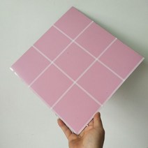 셀프 접착 벽 스티커 모조 세라믹 타일 대리석 알루미늄 복합 패널 주방 욕실 개조, 분홍색, 30cmx30cm