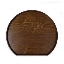감성모아 천연 옻칠 우드 반달 트레이 나무 쟁반 혼밥 트레이, 반달트레이