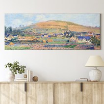 [인메이블] 인테리어 세계 명화 그림 액자 71종 1~18번 대형 와이드 캔버스 거실 고흐 모네 클림트 풍경 추상화, 13.[I]모네-봄의풍경, 캔버스액자, 중형[50X133cm]