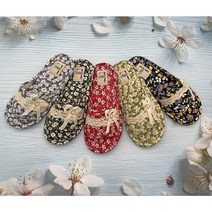 허니상점 3중쿠션 누빔 거실 슬리퍼 면 플라워 거실화 실내화 /5color, 네이비, 1개