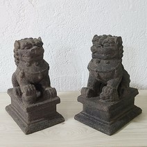 장식용 해태 해치 액막이 집들이 입주 풍수 조각상 석상 한쌍, 해태 조각상 10cm 한쌍